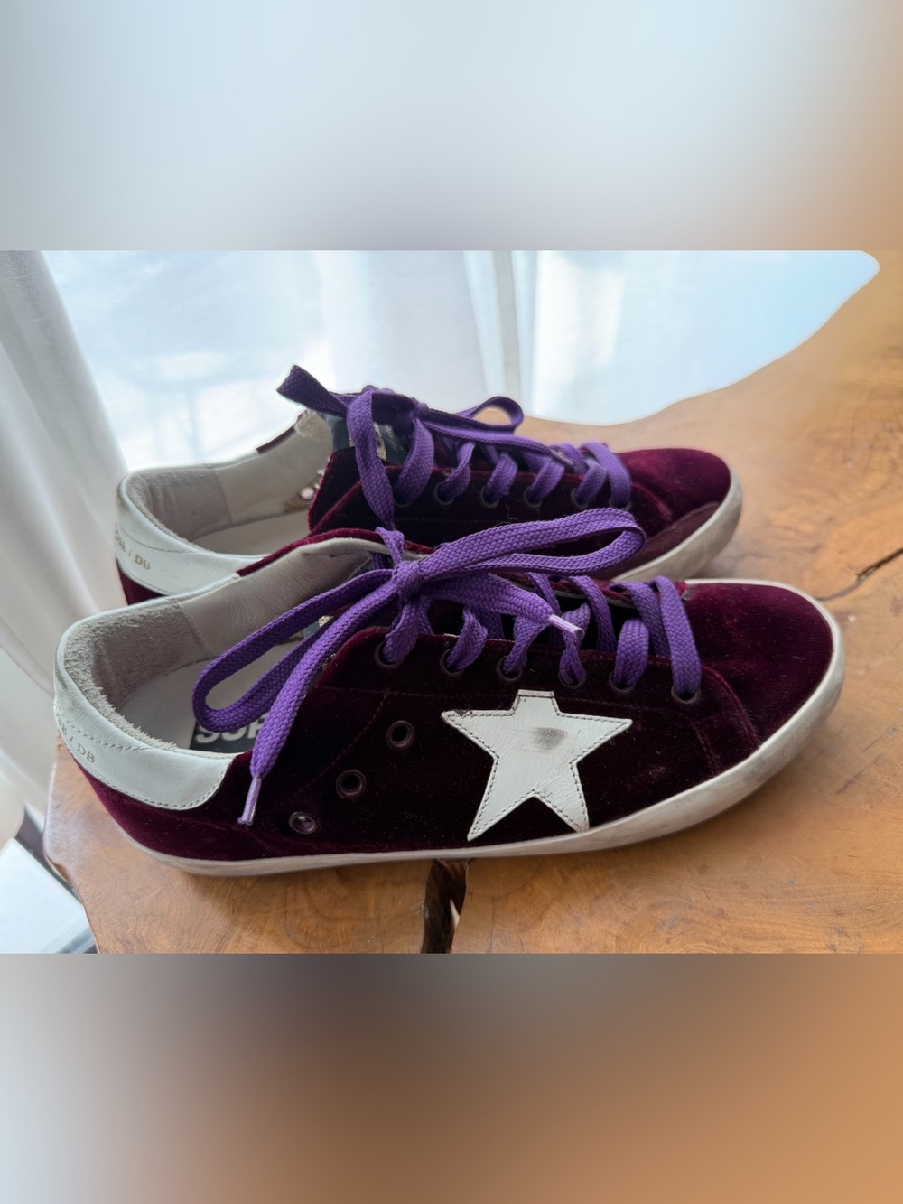 Golden Goose Deluxe Bordeaux Superstar Velvet Sneakers